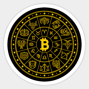 Cryptocurrency Horoscope - Funny Bitcoin Astrology Believer Sticker